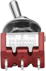 Heschen MTS-123 Mini Momentary Toggle Switch SPDT 3 Pin 2A 250V 5A 125V Pack of view 9