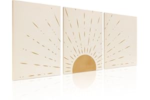 puthiac Boho Minimalist Wall Art - Framed Canvas Prints - Perfect for Modern and Neutral Home Decor, Bohemian Style - Ideal for Living Room, Bedroom, Bathroom and Office