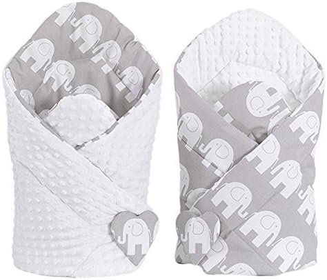 Sevira Kids Baby Swaddling Sleeping Bag - Scalable - Winter - Multi-Purpose - 100% Cotton - Reversible Mincky - Baby Sleeping Bag - Newborn Gift - Fairy Pink - Dino Royal Blue