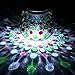 Ohuhu Solar Light Glass Jar Decoration Light for Bathroom, Home Decoration and Garden Decor, Green