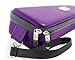 Quiver Time  Violet Portable Game Card Carrying Case - Stylish PU Leather Exterior with Double Zipper, Dividers, Wrist Strap & Shoulder Strap - Deck Box Compatible - Plus: 100 Transparent Sleeves