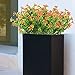 Artificial Flowers Plants Cemetery Outdoor Fake Shrubs Red Greenery Faux Eucalyptus Plastic Bushes Filler Home Indoor Outside Garden Decor 4 PCS