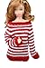 Doll sweater,Doll clothes,Compatible barbie,12inch doll sweater,12inch doll clothes,Handmade,Red and white sweater,Striped sweater