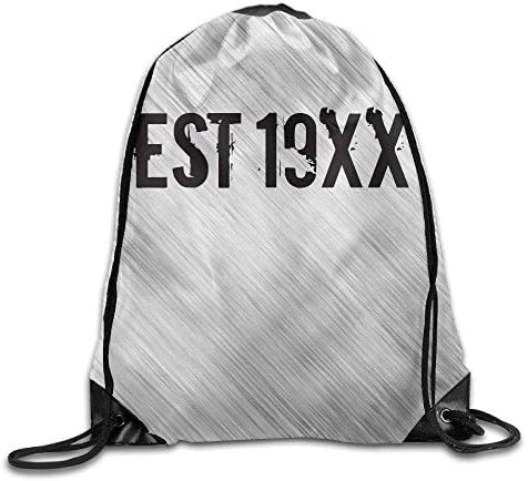 Etryrt Premium Drawstring Gym Bag Rucksack, Machine Gun Kelly MGK Est 19xx Logo Port Bag Drawstring Backpack