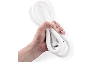 JASYA 59 Inches Shower Head Hose White,Silicone Showerhead Hose,Used In Showerheads Spray Bidet Cleaning Pet Flexible RV Shower Hose Replacement Showerhead Attachment Hose(59 Inches, White-Silicone)