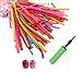 Teenitorr [SGS Certified] 260Q Assorted Color Twisting Balloons (150 Pcs) With Air Pump and Curling Ribbon