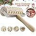 Wooden Christmas Embossing Pattern Rolling Pin, Laser Engraved Pastry Pizza Baking Roller Pin for Christmas Cookies Baking Non Stick (Christmas Tree)