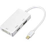 TopElek 3 in 1 Thunderbolt Port Mini Displayport auf HDMI DVI VGA Adapter Kabel f&uuml;r Apple MacBook Air, iMac, Mac Book Pro, Mac mini, Microsoft Surface Pro/ Pro 2/ Pro 3, Thinkpad / Carbon/ Touch/ Helix wei&szlig;