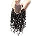 ALI JULIA Hair 3-pack Bundles 10A Malaysian Virgin Curly Hair Weft with 1pc Free Part 44 Lace Closure Unprocessed Human Hair Extensions Natural Color (14 16 18+12inch closure)
