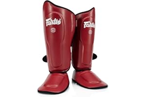 Fairtex SP9 Ultra Ergo Shin Pads | Muay Thai, Kickboxing Shin Guards Made with Syntek Leather