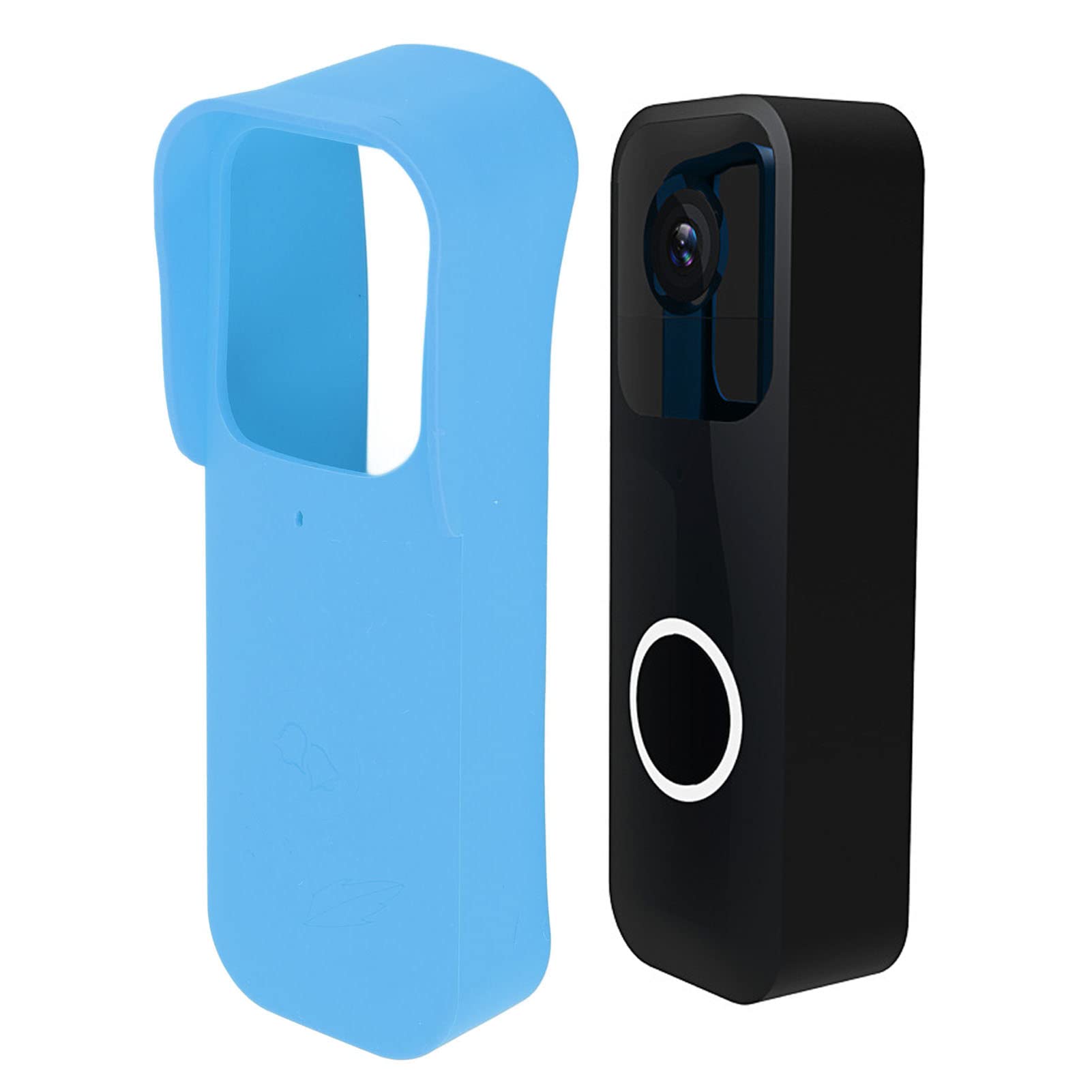 TOPINCN Doorbell Protective Cover, Silicone Doorbell Cover Case for Blink A363 Wireless Doorbell, Doorbell Silicone Skin Case Cover Full Protection for Your Door Bell(Sky Blue)