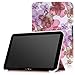 MoKo Verizon Ellipsis 10 Case - Ultra Slim Lightweight Smart-shell Stand Cover Case for Verizon Ellipsis 10 2015 Tablet, Floral PURPLE