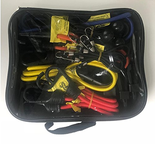 Autofonder Bungee Cords Assortment Including Ball Bungees and Tarp Clips - 28 Piece Premium Heavy Duty Tie Down Pack - UV Resistant Industrial Grade Shock Cord - GS Certified Bungee Straps