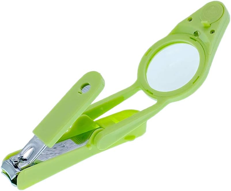 Nail Clippers with fold-Away Magnifier and LED Light, Stainless Steel Fingernails & Toenails Clippers Nail Care for The Elderly and Baby Nail Reduce Eye Strain: Health & Personal Care