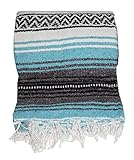 Canyon Creek Authentic Mexican Yoga Falsa Blanket (Turquoise)