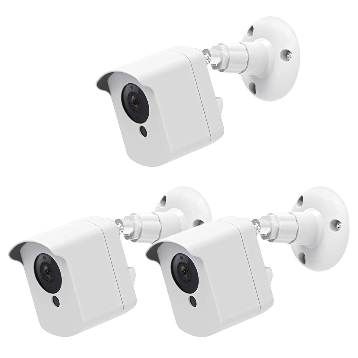 Wyze Cam Wall Mount Bracket, Protective Cover with Security Wall Mount for Wyze Cam V2 V1 and Ismart Spot Camera Indoor Outdoor Use, (White 3 Pack)