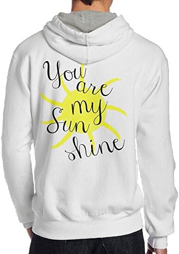 Xianliuli You Are My Sun Shine Men's Fashion Creative Casual Wear Cap With No Pocket Hoodie M White