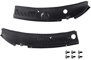 G-PLUS Windshield Wiper Cowl Vent Grille Panel Hood Compatible With Ford Mustang 1999-2004 Direct Aftermarket Replacement FO1270102&3R3Z6302228AAA 2Pcs