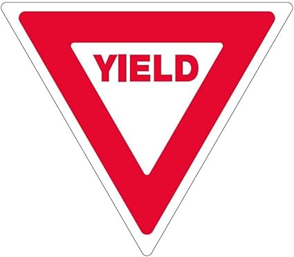 Amazon Com Voss Signs Plastic Reflective Sign 12 Yield On White Background Yard Signs Garden Outdoor
