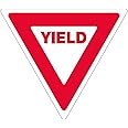 VOSS SIGNS Plastic Reflective Sign 12" Yield on White Background - 499 Y WR