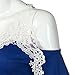 HANYI Elegant Shirt Lady Girls Summer Beach Fashion Sexy Print Lace Blouse Tops (M, New Blue)