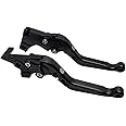 JCSUMRID Brake Clutch Lever Set Replacement for BMW S1000RR S1000 RR S 1000RR 2019-2024 2020 2021 2022 2023 Adjustable Length Folding Extendable CNC Aluminum Motorcycle Handlebar Levers (Black)