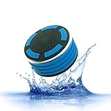 IPX7 Wireless Waterproof Speaker, Waterproof Bluetooth Speaker, 5W Drive Outdoor Bluetooth Speakers, Built-in Mic, FM Radio, Multiple Color LED Light