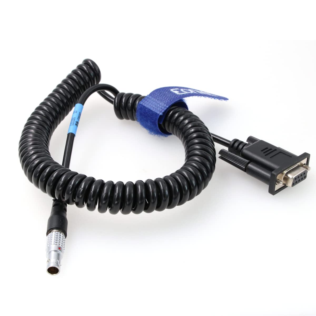 Eonvic RS232 COM Port Data Collect Cable for Total Station to PC 0B 5pin to DB 9pin Coiled Cable