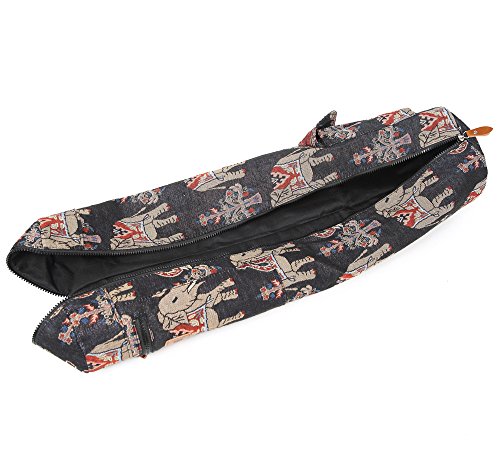image for ELENTURE Full-Zip Exercise Yoga Mat Carry Bag with Multi-Functional St