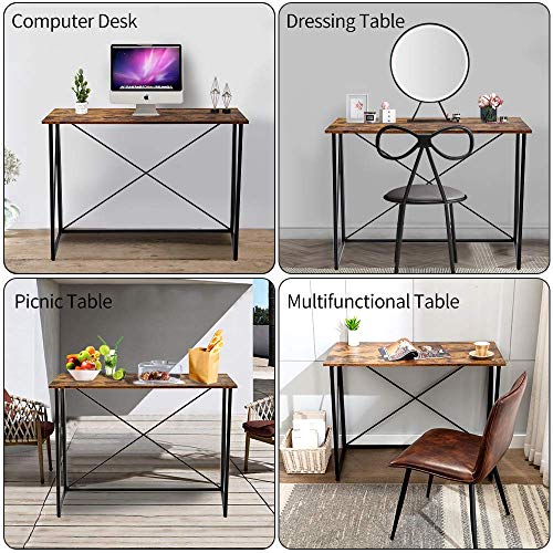 Bonzy Home Foldable Study Computer Desk 40" Home Office Student Writing