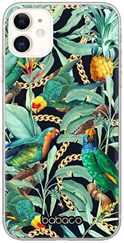 BABACO Funda para teléfono móvil de ERT Group para iPhone 11 Original y con Licencia Oficial diseño Flowers 058 Perfectamente Adaptada a la Forma del teléfono móvil, Funda Hecha de TPU