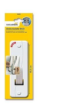 Schellenberg 53803 Abdeckplatte DUO für Unterputz-Gurtwickler | System Maxi: Rolladengurte bis 23 mm Breite | Lochabstand: 16