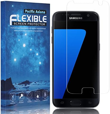 [2-Pack]S7 Screen Protector, Pacific Asiana [Anti-Explosion][Wet Applied][Bubble Free][Case Friendly][Scratch-Resistant] 6H Hardness HD Clear[Not Glass] Replacement for Samsung Galaxy S7/G930F/G930FD