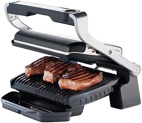 Grill électrique de table, 12 programmes automatiques, Mode manuel, Fonction aliments congelés, 2000 W, Livret recettes OptiGrill Elite GC750D30