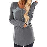 refulgence Women's Casual Button Long Sleeve Tunic