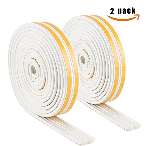 Door Weather Stripping, Dayree 2pcs 5m E Type EPDM Window Seal Strip with Strong Tape for Door, Window, Garage and Cabinet Dustproof, Anti-Collision - Thumbnail 7