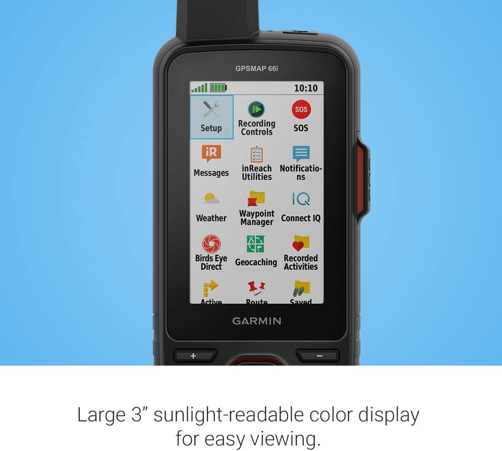 Garmin GPSMAP 66i, GPS Handheld and Satellite Communicator, Featuring TopoActive mapping and inReach Technology