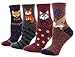 Bienvenu Women's Colorful Cotton Socks Animal Pattern Casual Socks 4 Pairs, Multi Color
