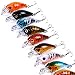 Aorace 9 Pcs/Lot Crankbait Fishing Lure 10# Hooks Fish Wobbler Tackle Crank Bait Isca Artificial Hard Bait Swimbait 4.5cm 4G