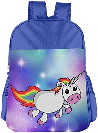 Rainbow Unicorn Cartoon Child Children Schoolbag School Bag School Bagpack For 4-15 Years Old RoyalBlue