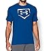 Under Armour Men's Baseball Plate Logo T-Shirt, Royal/White, Large