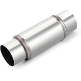 A-KARCK 5" Inlet Exhaust Resonator, 5" Inlet 5" Outlet 18" Overall Length Universal Muffler Resonator Stainless Steel,Straight Through Design Exhaust Tip for Cars