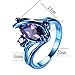 Rongxing Jewelry New Purple Cz Ring,Gold-Plated-Copper Blue S