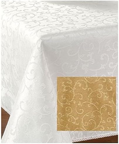 LENOX LINENSOpal Innocence Gold #7186 Tablecloth 60" X 120" Oblong