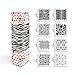 ART Kitchenware New 8pcs/set Bubble Impression Stencil Stone,Zebra,Animal Skin Template Fondant Cake Decorating Stencil Mould Wedding Stencil Set ST-831 Beige/Semi-Transparent