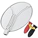 13 Inch Large Splatter Screen For Frying & Cooking Pans with 2 EXTRA Silicone Hot Handles By NOMOREMESS – Durable Stainless Steel – Fine Mesh Net – Prevents 100% Burns & Mess Caused By Splattering