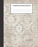 Composition Notebook: Sepia Ephemera College Ruled Notebook Lined School Journal