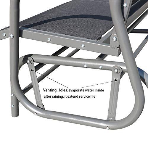 image for Yardeen Outdoor Swing Glider Chair Patio Loveseat Rocking Bench Seatin