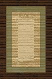 Doormat 18x30 Brown Border Stripe Kitchen Rugs and mats | Rubber Backed Non Skid Rug Living Room Bathroom Nursery Home Decor Under Door Entryway Floor Non Slip Washable | Made in Europe