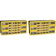 Akro-Mils 26-Drawer Plastic Drawer Storage Cabinet for Garage Organization, Bead Organizer, Building Bricks Storage, Teacher Toolbox, Makeup Organizer, 20-Inch W x 6-Inch D x 10-Inch H, 10126 Yellow